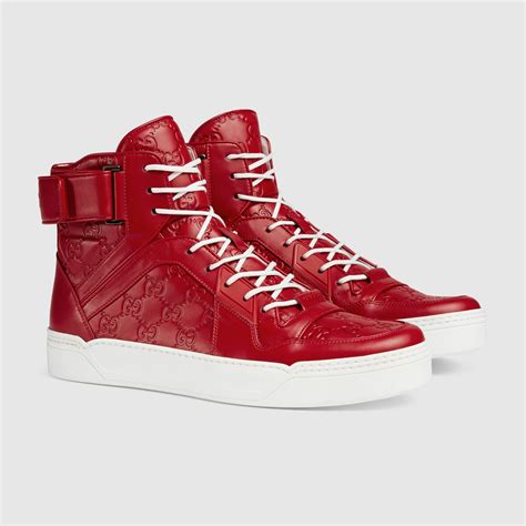 2008 men gucci shoes high tops|Gucci signature high top sneaker.